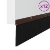 Brosses d'étanchéité pour porte à visser 12 pcs Marron 100 cm 514612514612