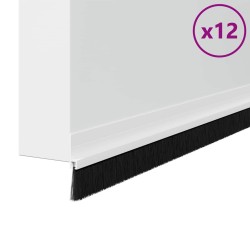 Brosses de porte adhésives 12 pcs Blanc 100 cm 514615514615