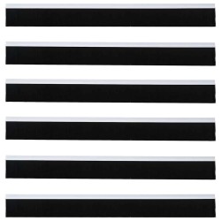 Brosses de porte adhésives 6 pcs Blanc 100 cm 514616514616