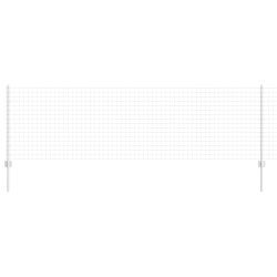 Clôture avec poteau Argenté 0,8 x 10 m Acier 514625514625