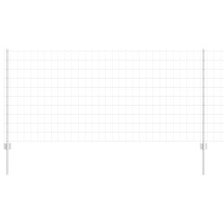 Clôture avec poteau Argenté 1 x 25 m Acier 514631514631