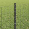 Clôture avec poteau Gris 0,8 x 10 m Acier et PVC 514643514643