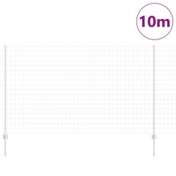 Clôture avec poteau Argenté 1,4 x 10 m Acier 514660514660