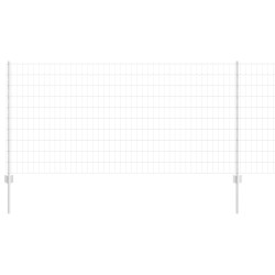 Clôture avec poteau Argenté 1 x 25 m Acier 514661514661