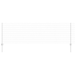 Clôture avec poteau Argenté 0,8 x 25 m Acier 514664514664