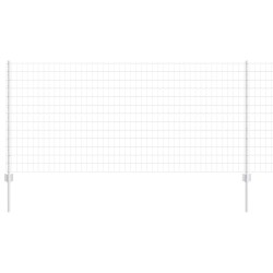 Clôture avec poteau Argenté 1 x 25 m Acier 514665514665