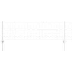 Clôture avec poteau Argenté 0,6 x 25 m Acier 514669514669