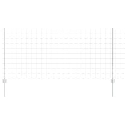 Clôture avec poteau Argenté 1 x 25 m Acier 514670514670