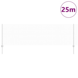 Clôture avec poteau Argenté 0,8 x 25 m Acier 514671514671