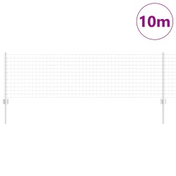 Clôture avec poteau Argenté 0,6 x 10 m Acier 514677514677