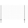 Clôture avec poteau Gris 1,4 x 10 m Acier et PVC 514691514691