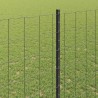 Clôture avec poteau Gris 1,4 x 10 m Acier et PVC 514694514694