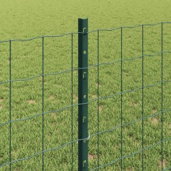 Clôture avec poteau Vert 0,8 x 10 m Acier 514704514704