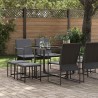 Ensemble de salle à manger pour jardin 9 pcs Noir Acier 514728514728