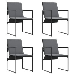 Ensemble de salle à manger pour jardin 9 pcs Noir Acier 514728514728