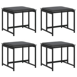Ensemble de salle à manger pour jardin 9 pcs Noir Acier 514728514728