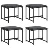 Ensemble de salle à manger pour jardin 9 pcs Noir Acier 514728514728