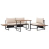 Ensemble de salle à manger pour jardin 3 pcs Taupe Acier 514729514729