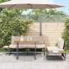 Ensemble de salle à manger pour jardin 3 pcs Taupe Acier 514729514729