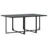Ensemble de salle à manger pour jardin 7 pcs Noir Acier 514731514731