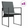 Ensemble de salle à manger pour jardin 9 pcs Noir Acier 514732514732