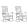 Chaise à bascule 2 pcs Blanc 92 x 70 x 108 cm Polyéthylène 514733514733