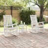 Chaise à bascule 2 pcs Blanc 92 x 70 x 108 cm Polyéthylène 514733514733