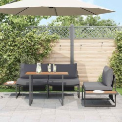 Ensemble de salle à manger pour jardin 3 pcs Anthracite Acier 514734514734