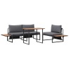 Ensemble de salle à manger pour jardin 3 pcs Anthracite Acier 514734514734