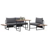 Ensemble de salle à manger pour jardin 3 pcs Anthracite Acier 514734514734