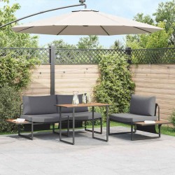 Ensemble de salle à manger pour jardin 3 pcs Anthracite Acier 514734514734