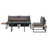 Ensemble de salle à manger pour jardin 3 pcs Anthracite Acier 514734514734