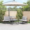 Ensemble de salle à manger pour jardin 3 pcs Gris clair Acier 514735514735