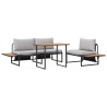 Ensemble de salle à manger pour jardin 3 pcs Gris clair Acier 514735514735