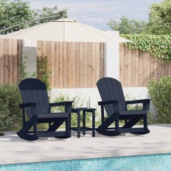 Ensemble de salon de jardin 3 pcs Bleu marine HDPE 514736514736