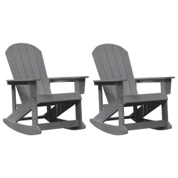 Chaises Berçantes Adirondack 2 pcs Gris clair HDPE 514737514737