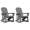 Chaises Berçantes Adirondack 2 pcs Gris clair HDPE 514737514737