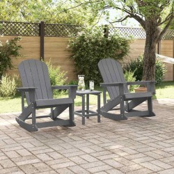 Chaises Berçantes Adirondack 2 pcs Gris clair HDPE 514737514737