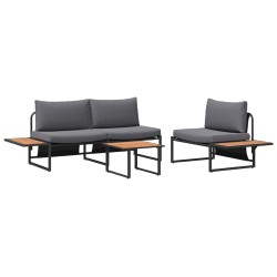 Ensemble de salle à manger pour jardin 3 pcs Anthracite Acier 514739514739