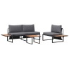 Ensemble de salle à manger pour jardin 3 pcs Anthracite Acier 514739514739