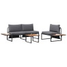 Ensemble de salle à manger pour jardin 3 pcs Anthracite Acier 514739514739