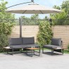 Ensemble de salle à manger pour jardin 3 pcs Anthracite Acier 514739514739