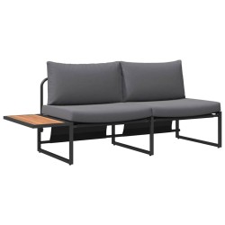 Ensemble de salle à manger pour jardin 3 pcs Anthracite Acier 514739514739