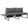 Ensemble de salle à manger pour jardin 3 pcs Anthracite Acier 514739514739