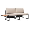 Ensemble de salle à manger pour jardin 3 pcs Taupe Acier 514740514740