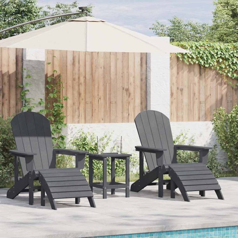 Chaise de jardin 2 pcs Gris clair 83 x 74 x 92 cm Polyéthylène 514741514741