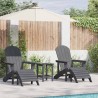 Chaise de jardin 2 pcs Gris clair 83 x 74 x 92 cm Polyéthylène 514741514741