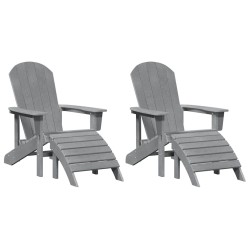 Chaise de jardin 2 pcs Gris clair 83 x 74 x 92 cm Polyéthylène 514741514741