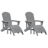 Chaise de jardin 2 pcs Gris clair 83 x 74 x 92 cm Polyéthylène 514741514741