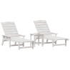Transat 3 pcs Blanc Polyéthylène 514742514742